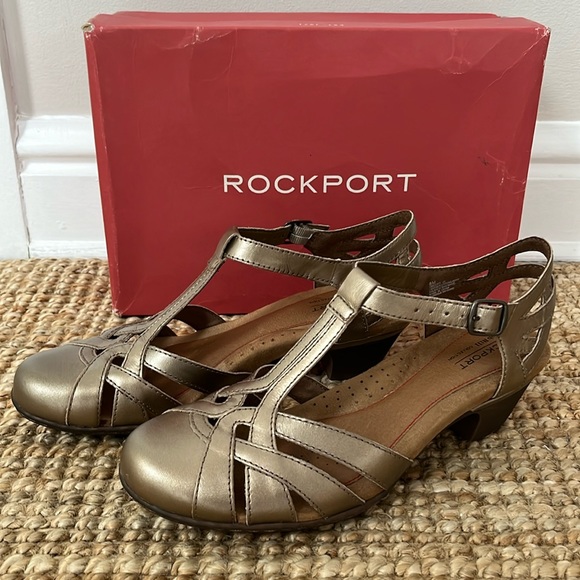 Cobb Hill Women’s Aubrey T-Strap Heels Size 8M (39) in Pewter NWT - Picture 1 of 13